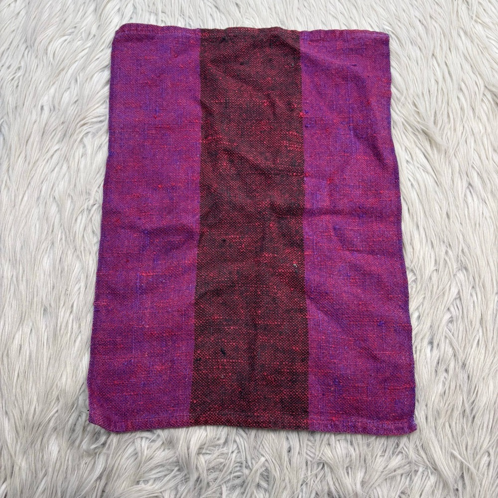 Vintage MCM Dansk Purple Red 100% Linen Rectangular Napkin Woven in Finland